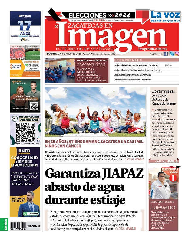 Imagen Zacatecas edición del 05 de mayo de 2024